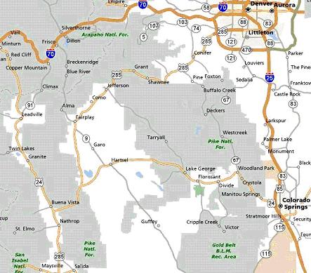 Map to Cottonwood Hot Springs